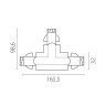 Соединение левое LIGHTSTAR 504136-FRPSL QUATTRO тройное перекидное с подводом питания к треку 5040xx-(F)/(R) БЕЛЫЙ